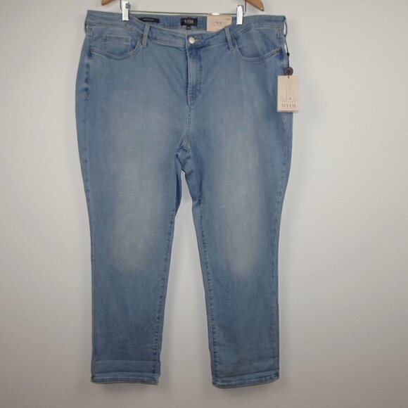 NYDJ Denim - NYDJ Sheri Slim Ankle Jeans Women's Plus Size 22W Blue Stretch Denim